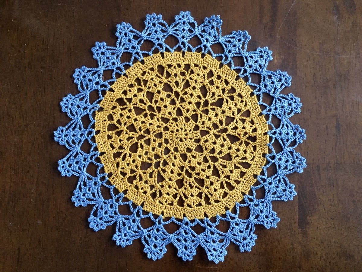 doily crocheted with lace